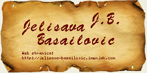 Jelisava Basailović vizit kartica